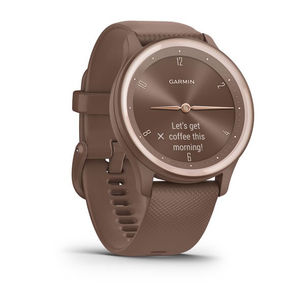 Часы с трекером активности Garmin VivoMove Sport, кокос, с силиконовым ремешком (010-02566-02)