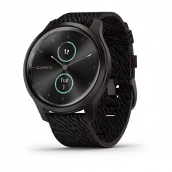 Часы Garmin Vivomove Style графит с плетеным черн. ремешком