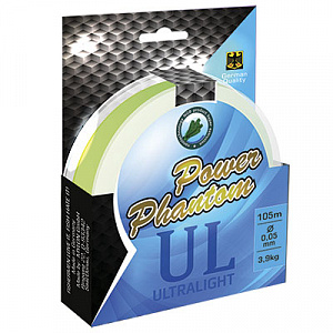 Шнур Power Phantom 6x, UltraLight (105м, желтый, 0,08мм, 3,6кг)