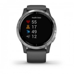Спортивные часы Garmin VIVOACTIVE 4 серые с серебристым безелем