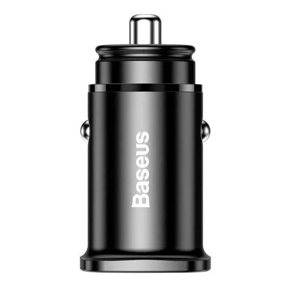 АЗУ USB выход Baseus Circular Metal PPS Quick Charger Car Charger 30W(Support VOOC) black