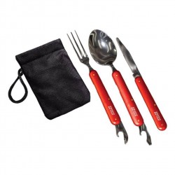 Набор столовых приборов складных "ST-1" 3 предмета, Красный (001)