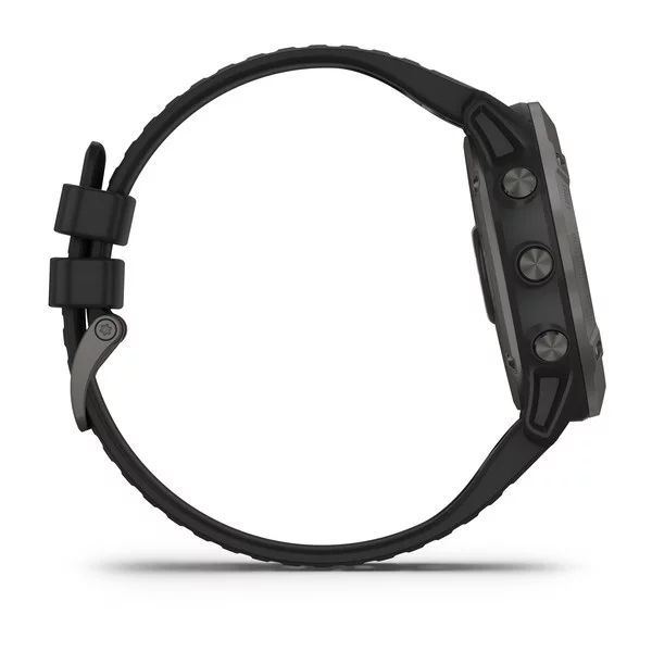 Мультиспортивные часы Garmin Fenix 6x sapphire с gps, серые DLC с черным ремешком