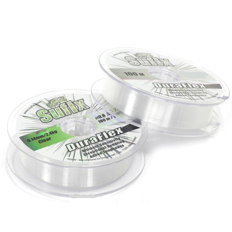 Леска Sufix Duraflex x10 (прозрачная 100м 0.14мм 2,4кг DS1SK016024A9D)