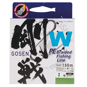 Шнур Gosen W4 braid (150м, Moss Green #2.5 (0,27мм) 13кг)