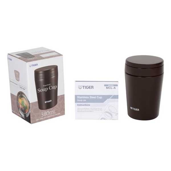 Термоконтейнер для первых или вторых блюд Tiger MCL-A038 Chocolate Brown, 0.38 л