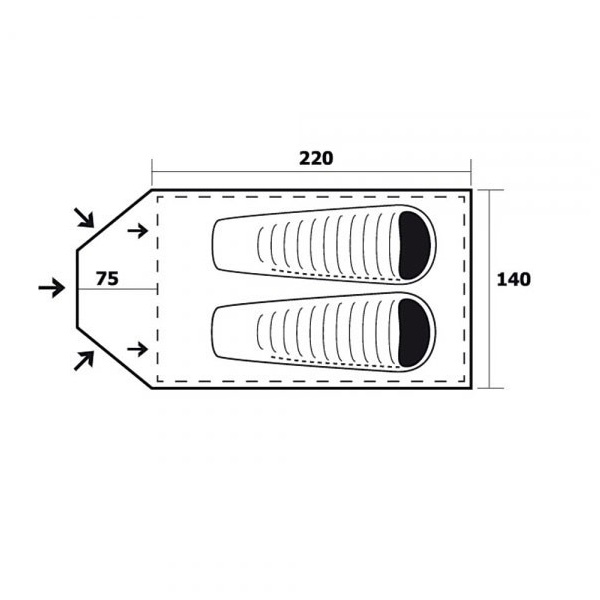 Палатка Trimm X3mm DSL, оранжевый 2+1
