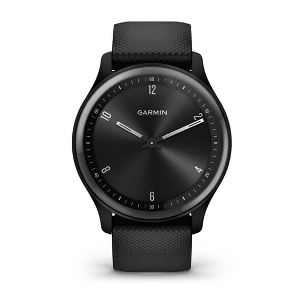 Часы с трекером активности Garmin VivoMove Sport, черные с силиконовым ремешком (010-02566-00)