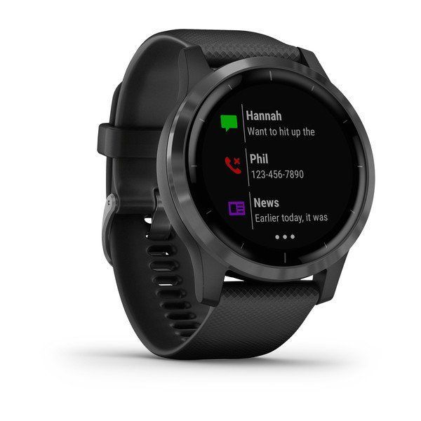 Спортивные часы Garmin VIVOACTIVE 4 черные с серым безелем