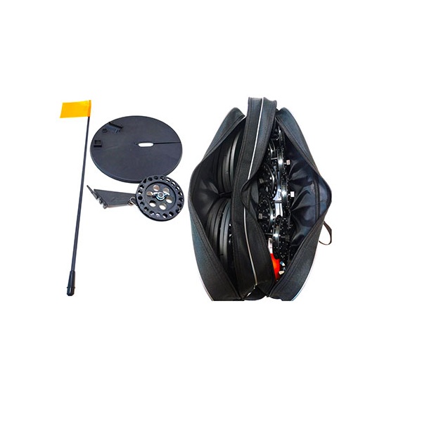 Набор жерлиц Тропоход в сумке 10 шт, ПЛАСТИКОВАЯ стойка катушка 90 мм (неоснащённые)