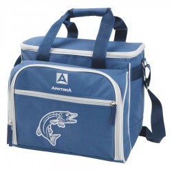 Сумка-холодильник Арктика с набором посуды 4100-3 пикниковый набор (3 чел), синий с рисунком