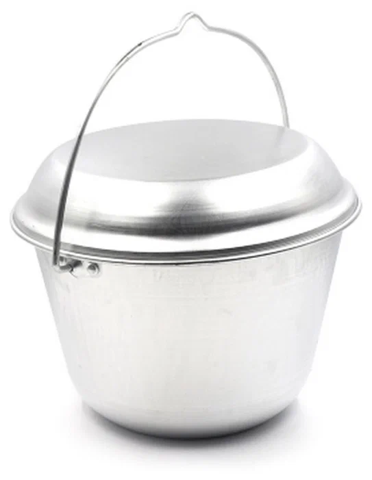 Котелок костровой "СЛЕДОПЫТ" конический, 6 л, алюм./10/