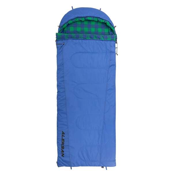 Спальный мешок ALEKSAN Wide 300R, 220x90, правый, шелтер, синий (T-N-SB-AW-300R) Nisus