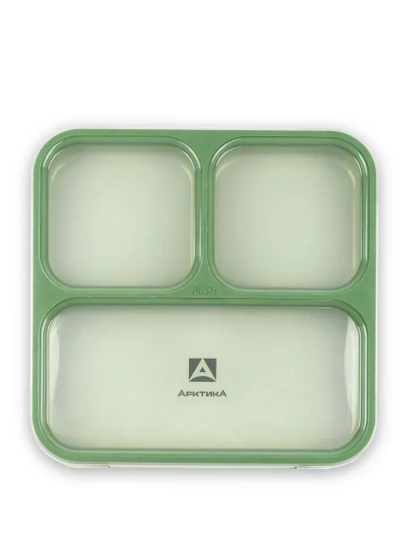 Ланчбокс тм "Арктика", 800 МЛ, арт. 033-800, зеленый/бежевый