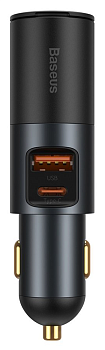 АЗУ USB выход Baseus Share Together Car Charger with Cigarette Lighte Port U+C 120W gray