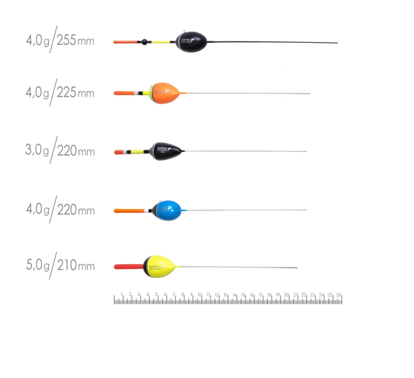 Поплавки полиуретан. Salmo PU (9600RIVER-SET, течение, 5шт)