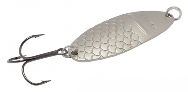 Блесна колеблющаяся "ЧЕРНОСПИНКА" Олта (CHE-12-01 матовое серебро, 12г)