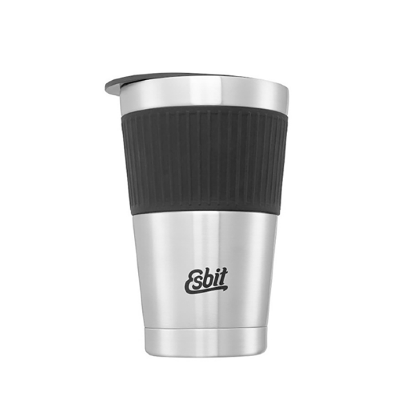 Термокружка Esbit SCULPTOR, из нержавеющей стали с резиновой накладкой, черная, 0.55 л