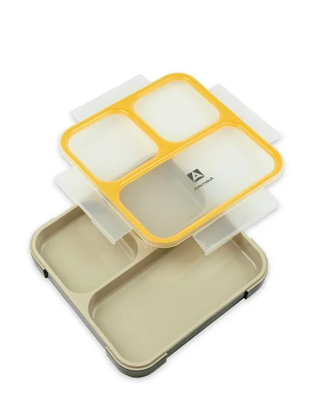 Ланчбокс тм "Арктика", 800 МЛ, арт. 033-800, черный/желтый