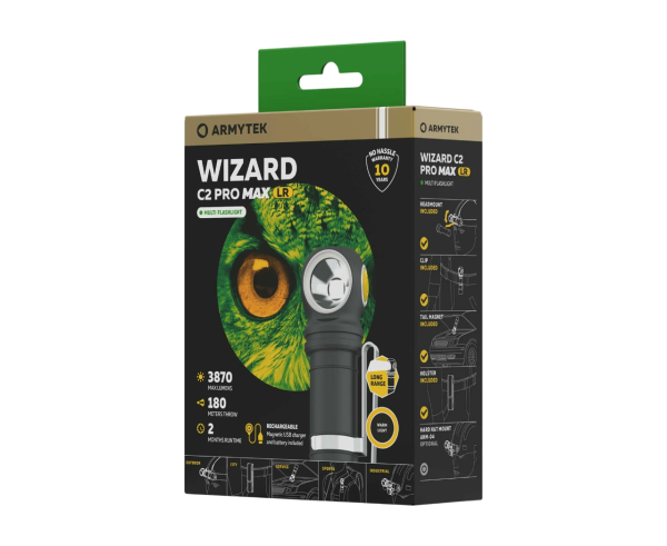 Фонарь налобный Armytek Wizard C2 Pro Max LR Тёплый