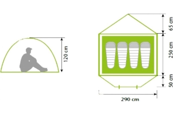 Палатка автомат. 4-х мест. Norfin HAKE 4 NF