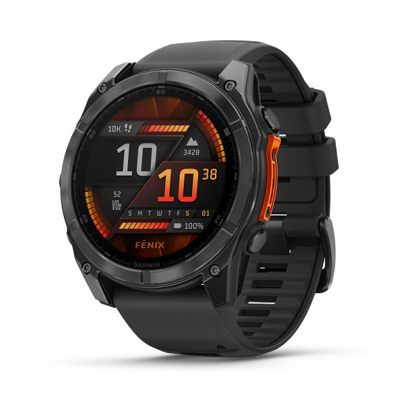 Часы GARMIN Fenix 8 51 MM AMOLED slate gray with a black band 010-02905-00